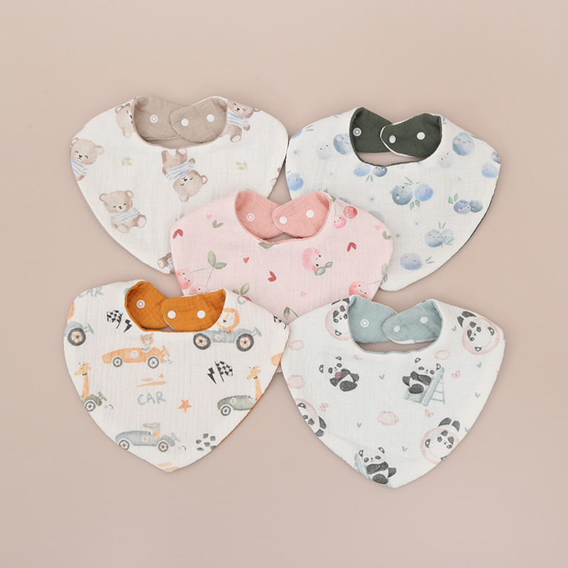 Baby Pure Cotton Triangle Scarf Bib
