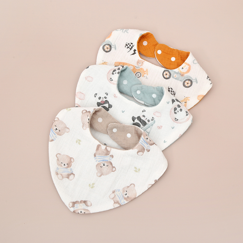 Baby Pure Cotton Triangle Scarf Bib