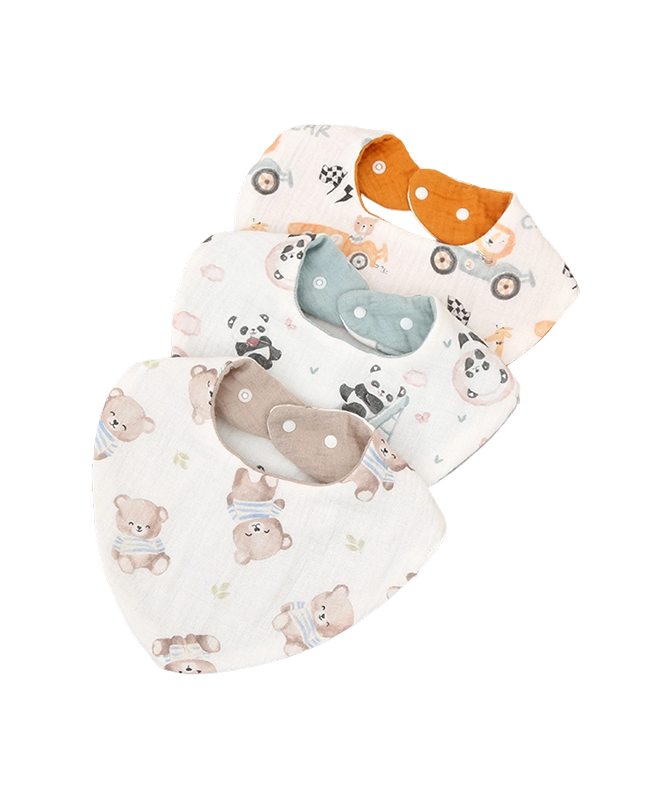 Baby Pure Cotton Triangle Scarf Bib