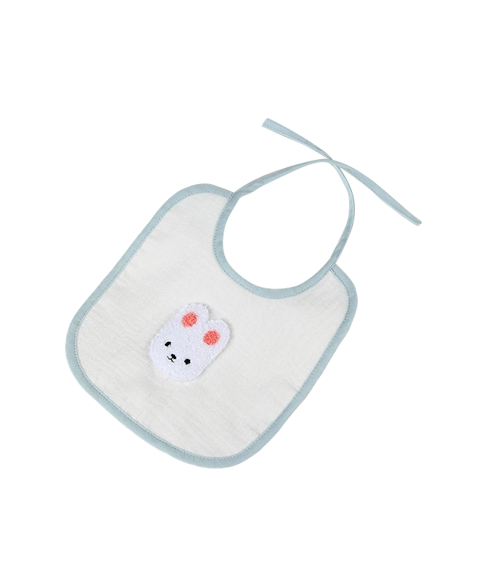 Bear Head Muslin U-shaped Bib