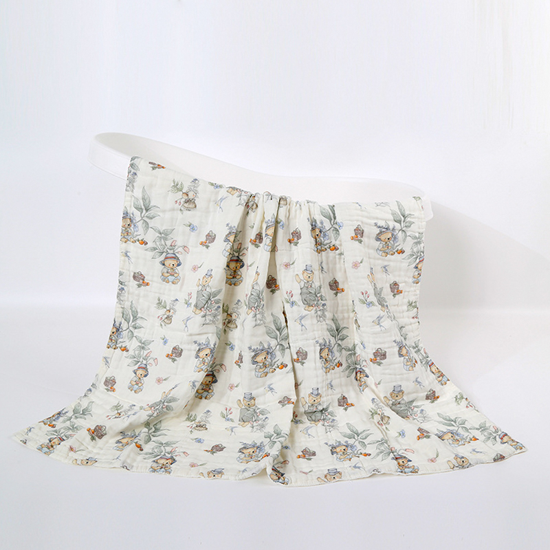 6-Layer Washed Gauze Seamless Bath Towel