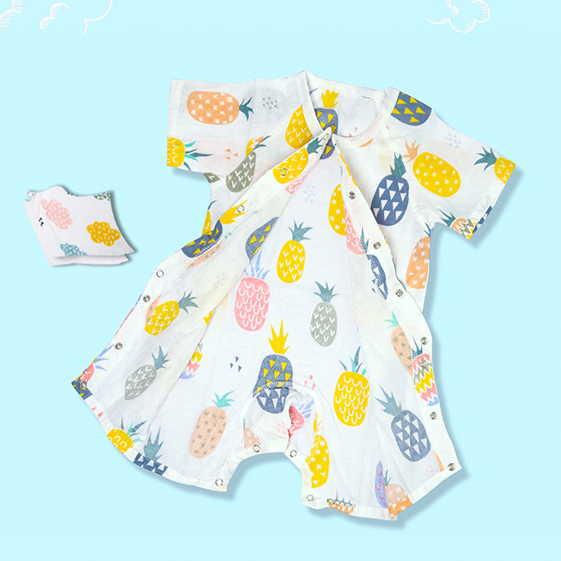 High-Density Double-Layer Gauze Romper High-Density Double-Layer Gauze Romper