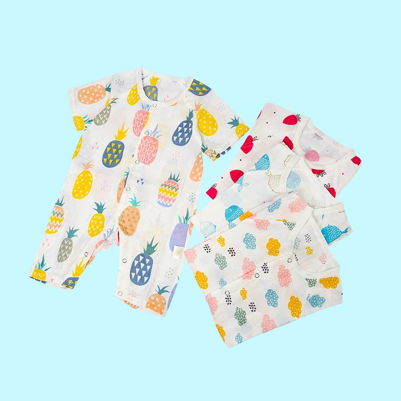 High-Density Double-Layer Gauze Romper High-Density Double-Layer Gauze Romper