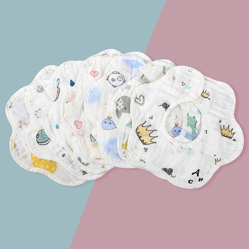 Four-Layer Gauze Petal Bib Four-Layer Gauze Petal Bib