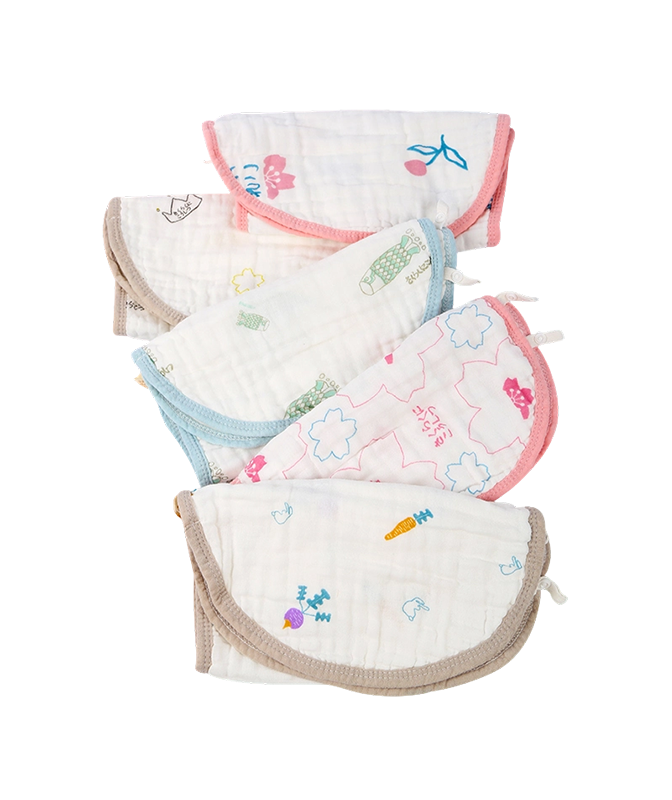 Colored Edge Printed Burp Cloth