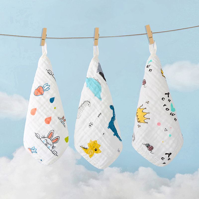 Washed Printed Square Towel