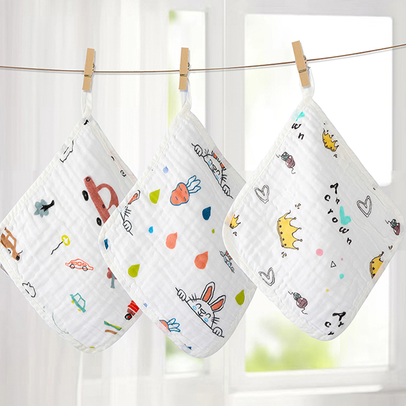 Washed Printed Square Towel