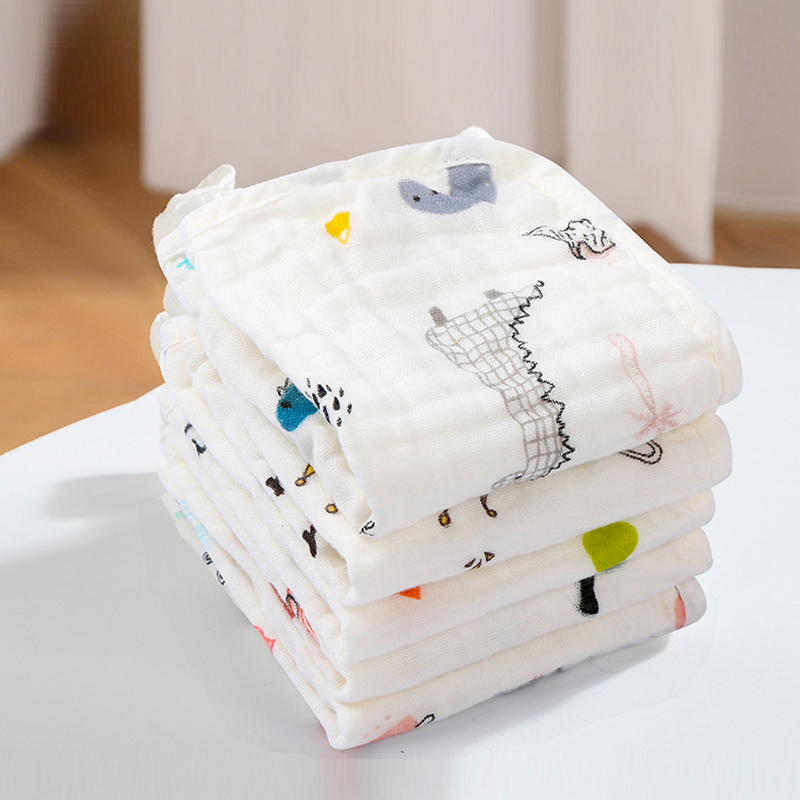 Washed Printed Square Towel