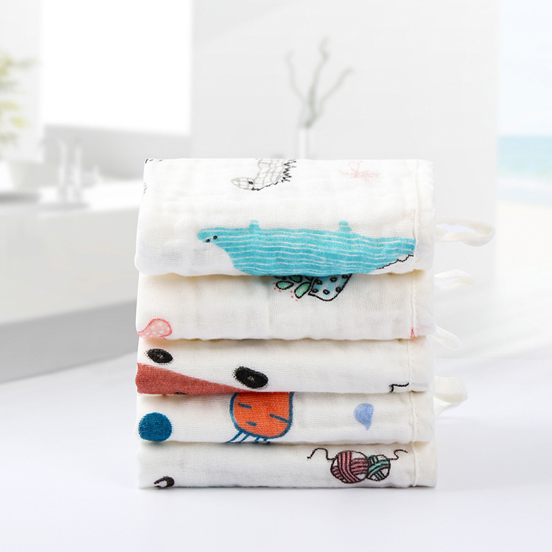 Washed Printed Square Towel