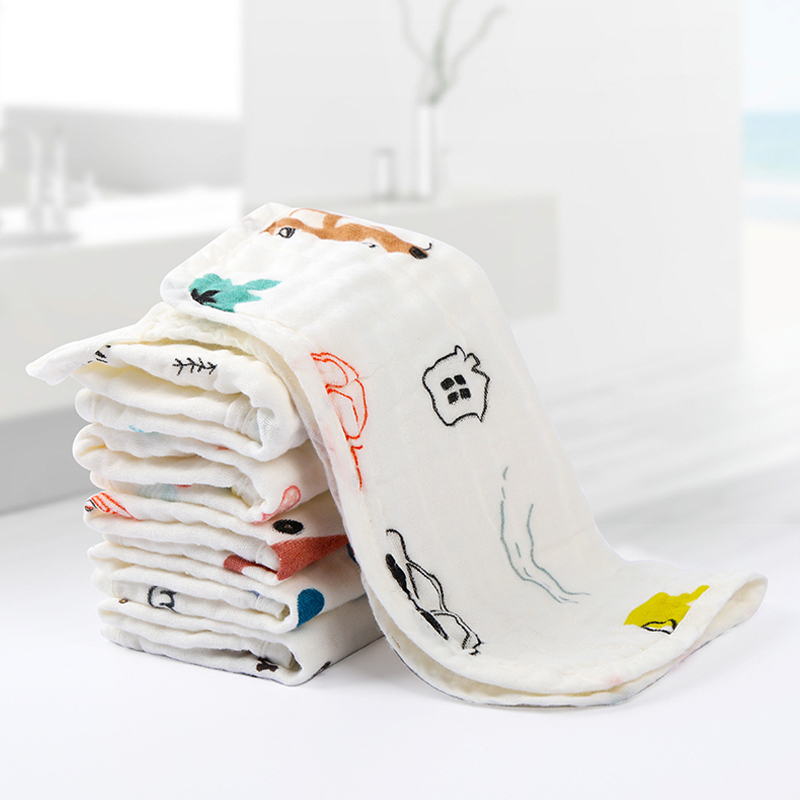 Washed Printed Square Towel