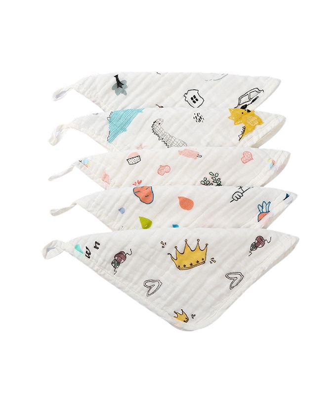 Washed Printed Square Towel