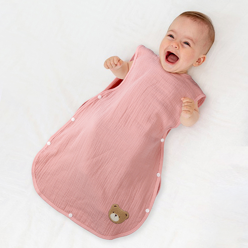 Muslin Solid Color Sleeveless Sleeping Bag