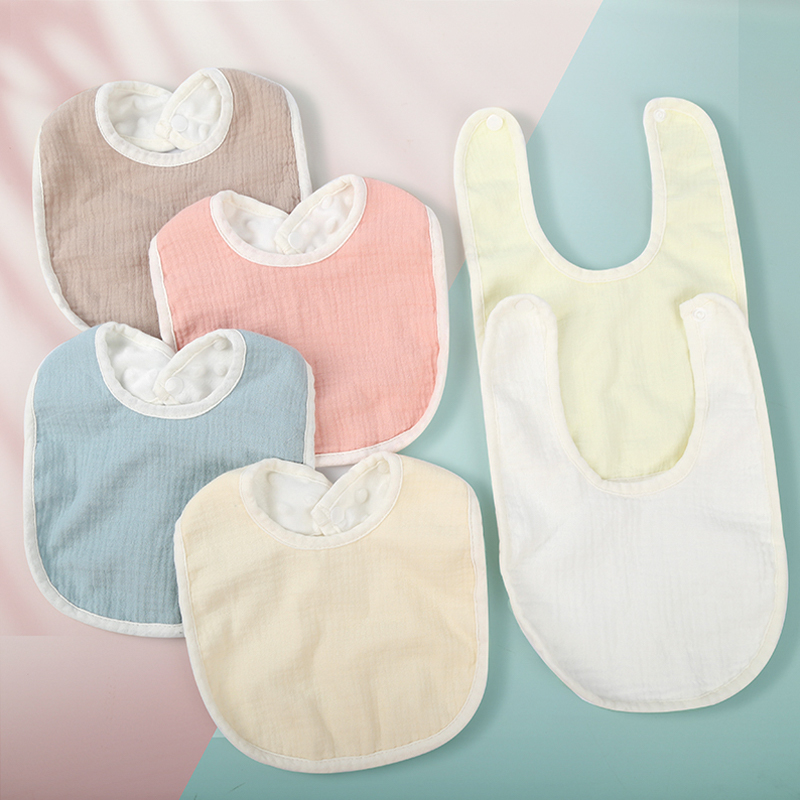 Pure Color Dot Velvet U-shaped Bib