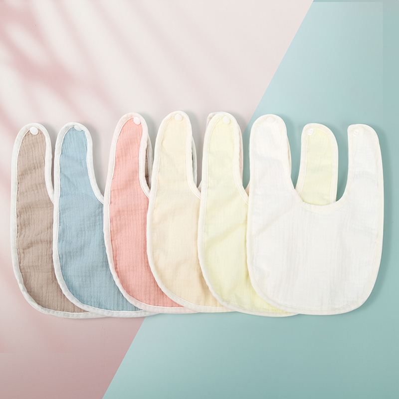 Pure Color Dot Velvet U-shaped Bib