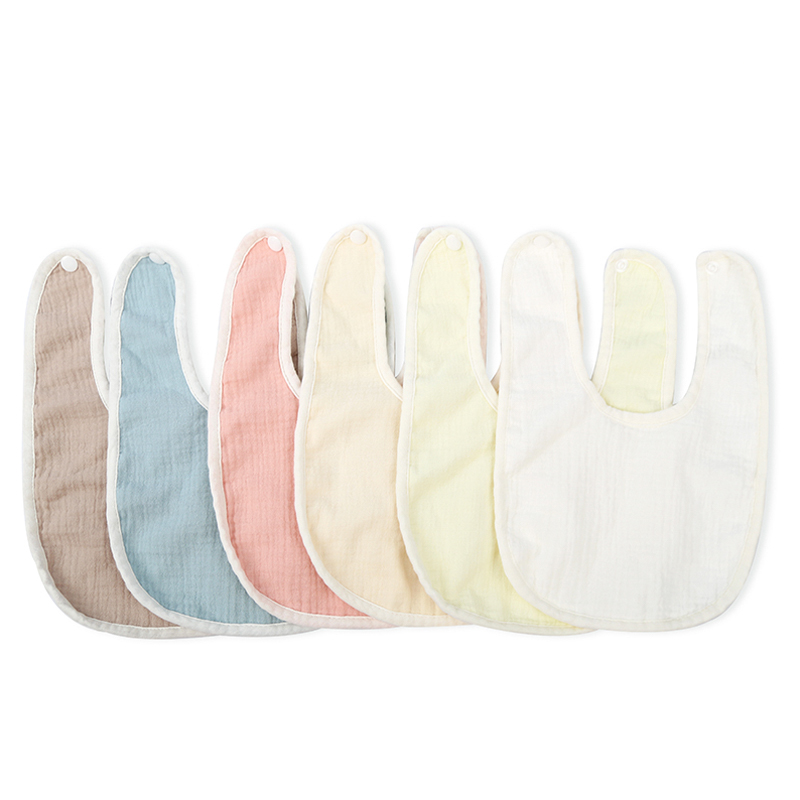 Pure Color Dot Velvet U-shaped Bib