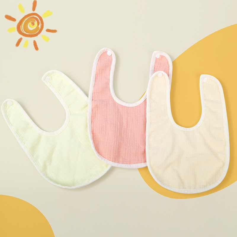 Pure Color Dot Velvet U-shaped Bib