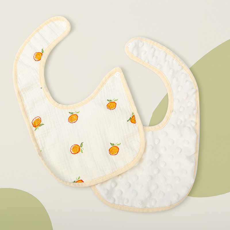 Printed Dot Velvet Bib