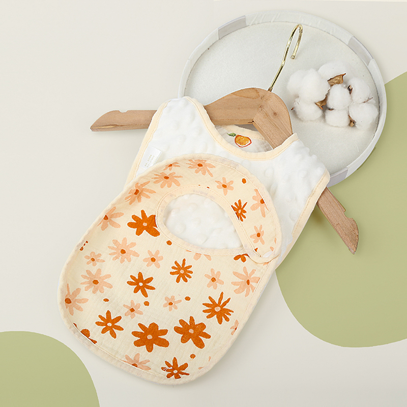 Printed Dot Velvet Bib