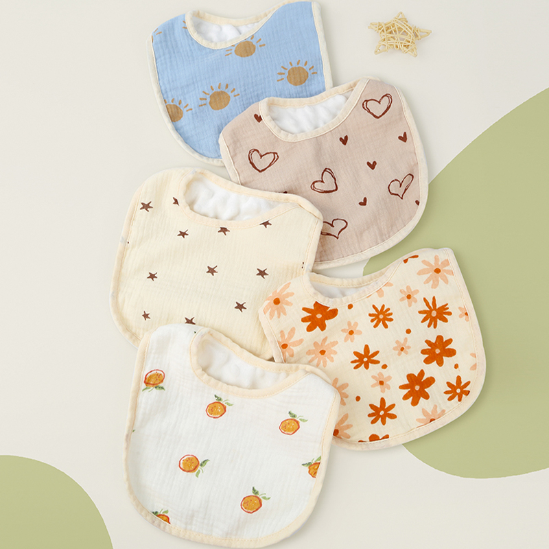 Printed Dot Velvet Bib