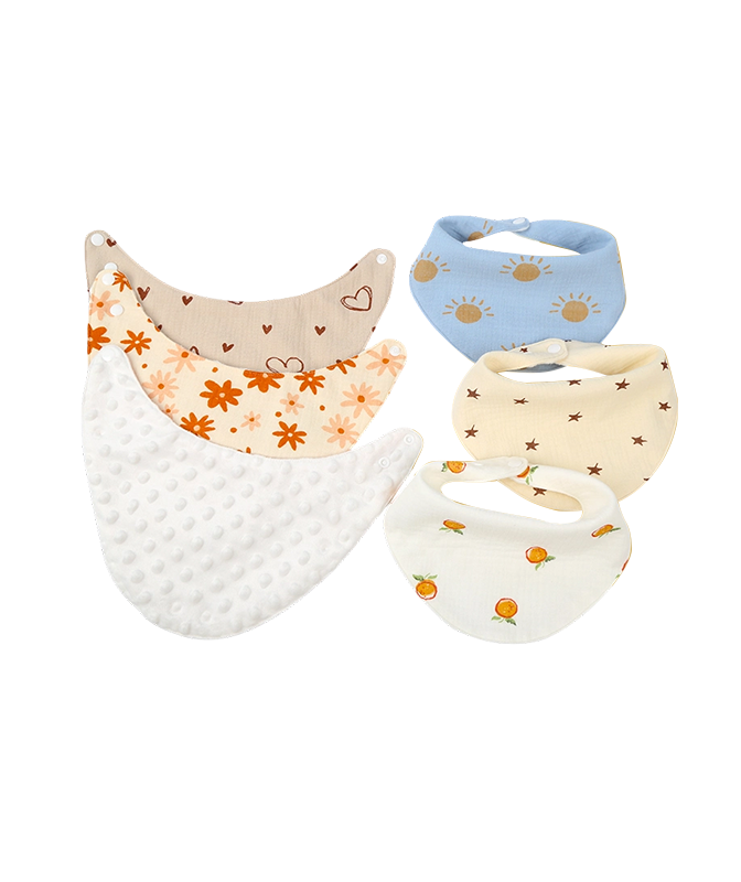 Dot Velvet Triangle Bib