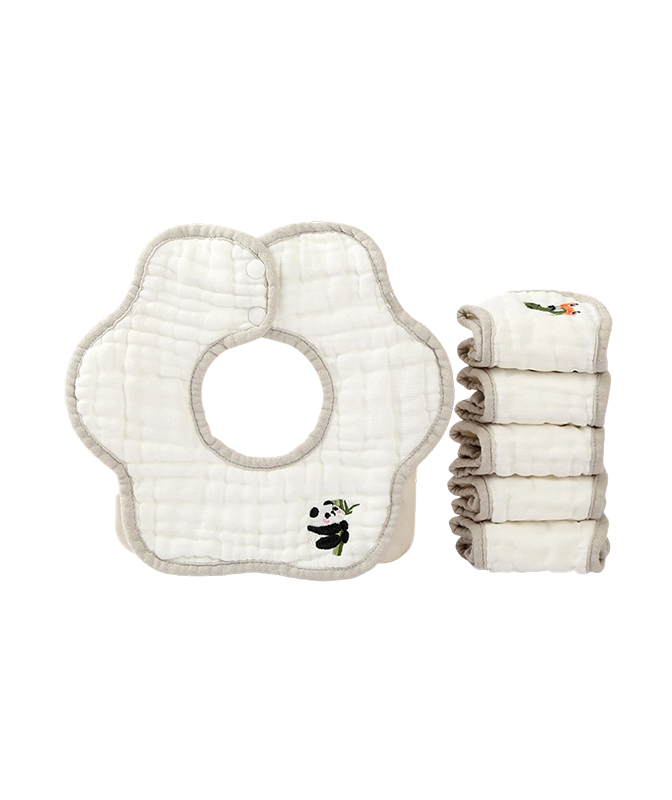 Embroidered Petal Bib