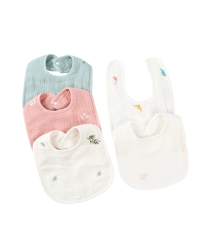 Embroidered U-Shaped Bib