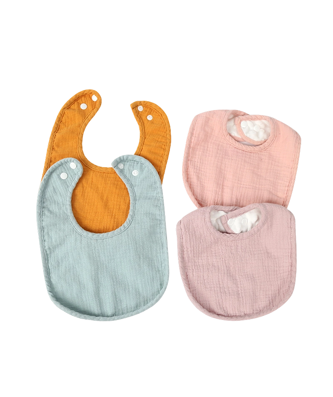 U-shaped Dot Velvet Bib（Matching Color Edging）