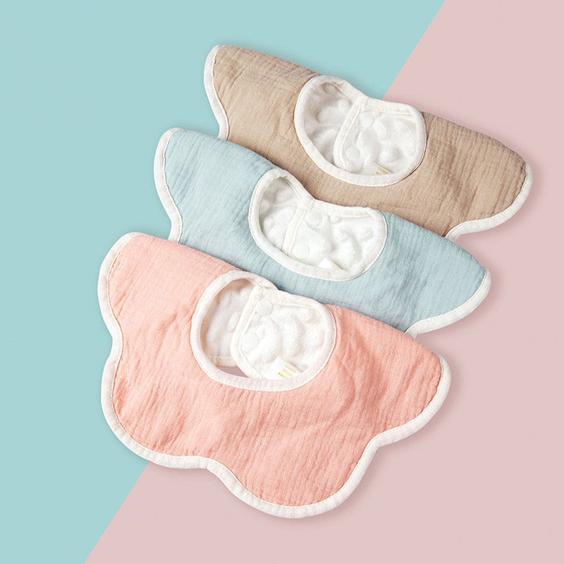 Dot Velvet Petal Bib（Piping In Same Color)