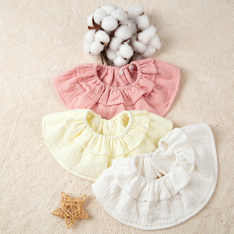 Muslin Ruffled Bib