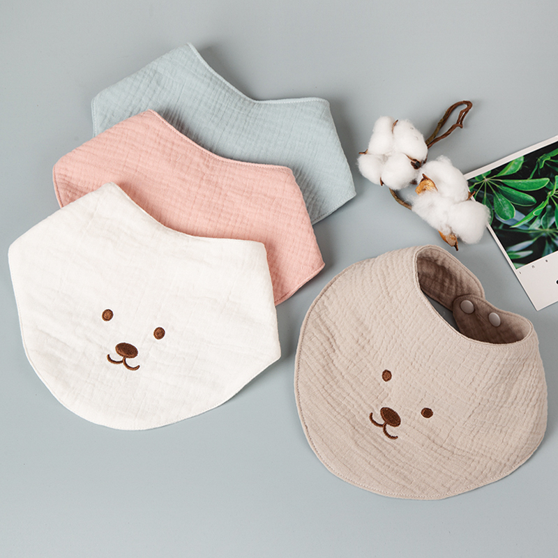 Muslin Embroidered Bib