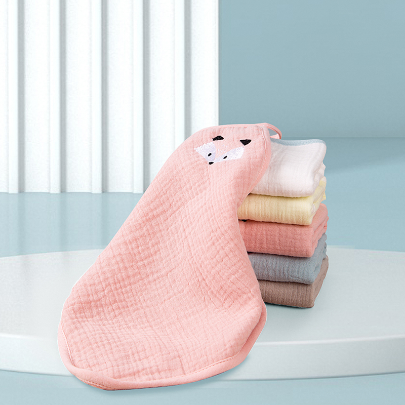 Muslin Embroidered Square Towel