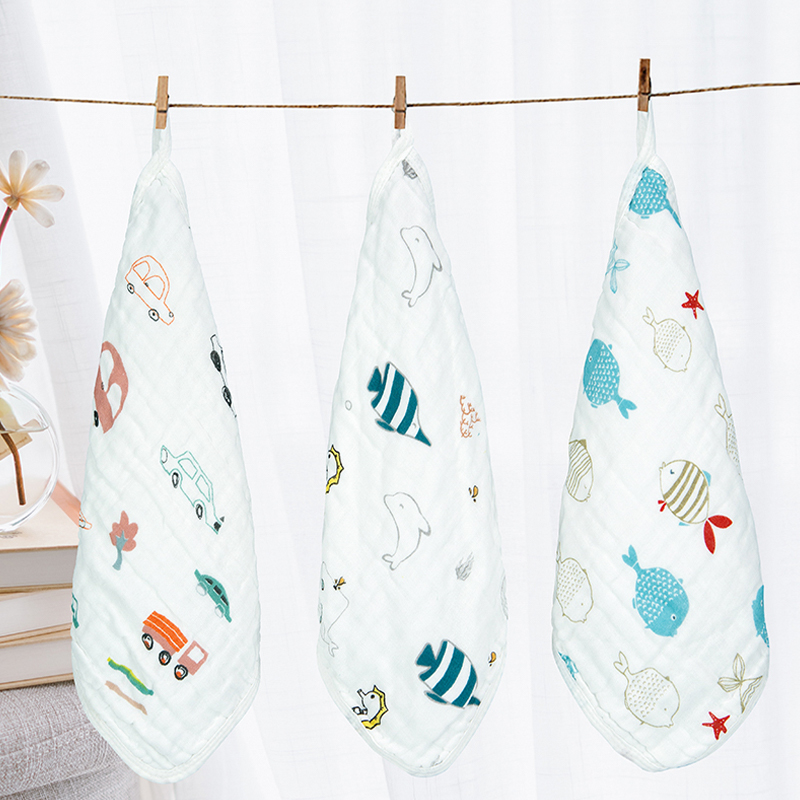 Printed Washed Square Towel