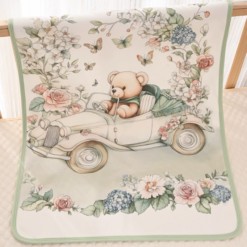 Thin Pure Cotton Knitted Waterproof Changing Mat