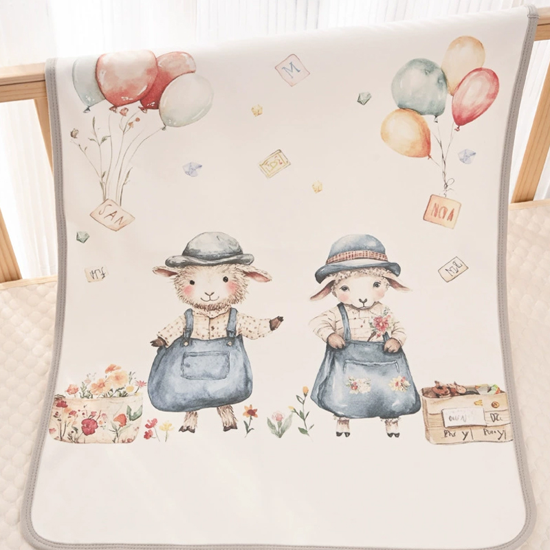 Thin Pure Cotton Knitted Waterproof Changing Mat