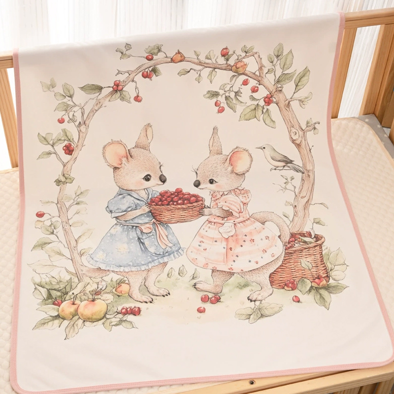 Thin Pure Cotton Knitted Waterproof Changing Mat