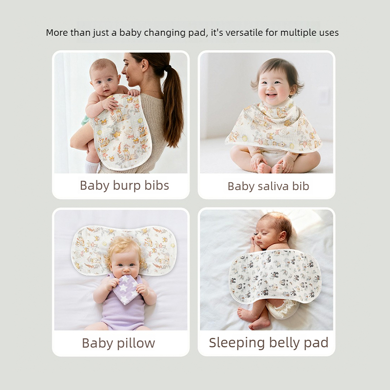 Double-Arc Crinkle Burp Cloth