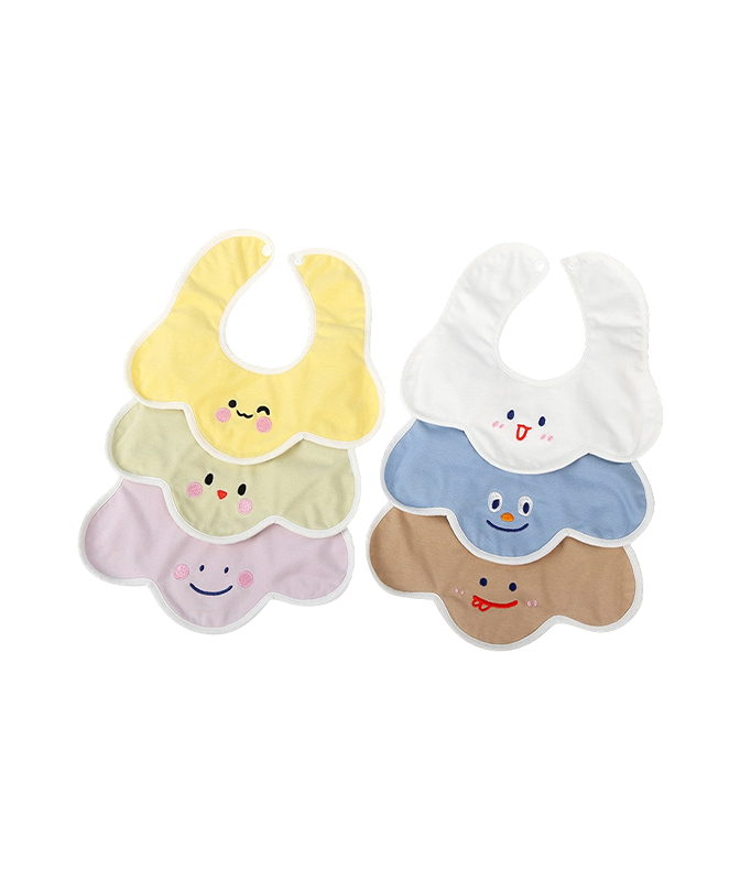 Knitted Smiley Face Bib