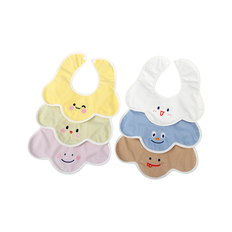 Knitted Smiley Face Bib