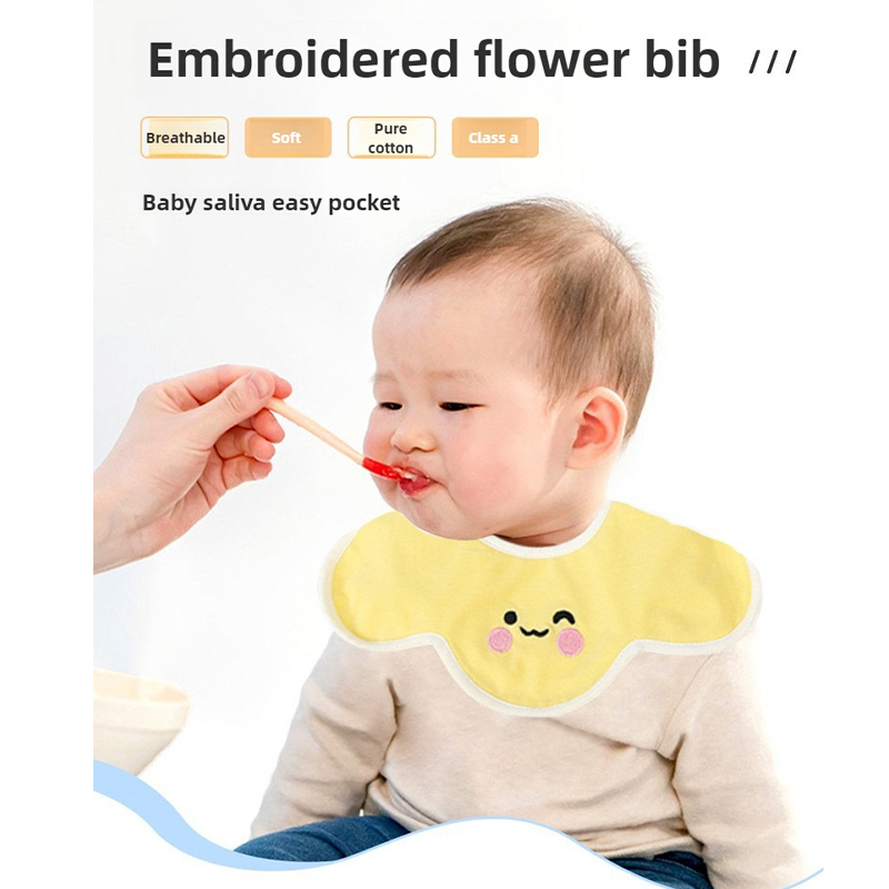 Knitted Smiley Face Bib