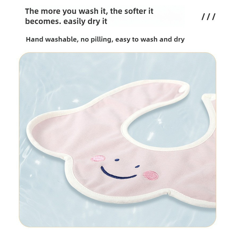 Knitted Smiley Face Bib