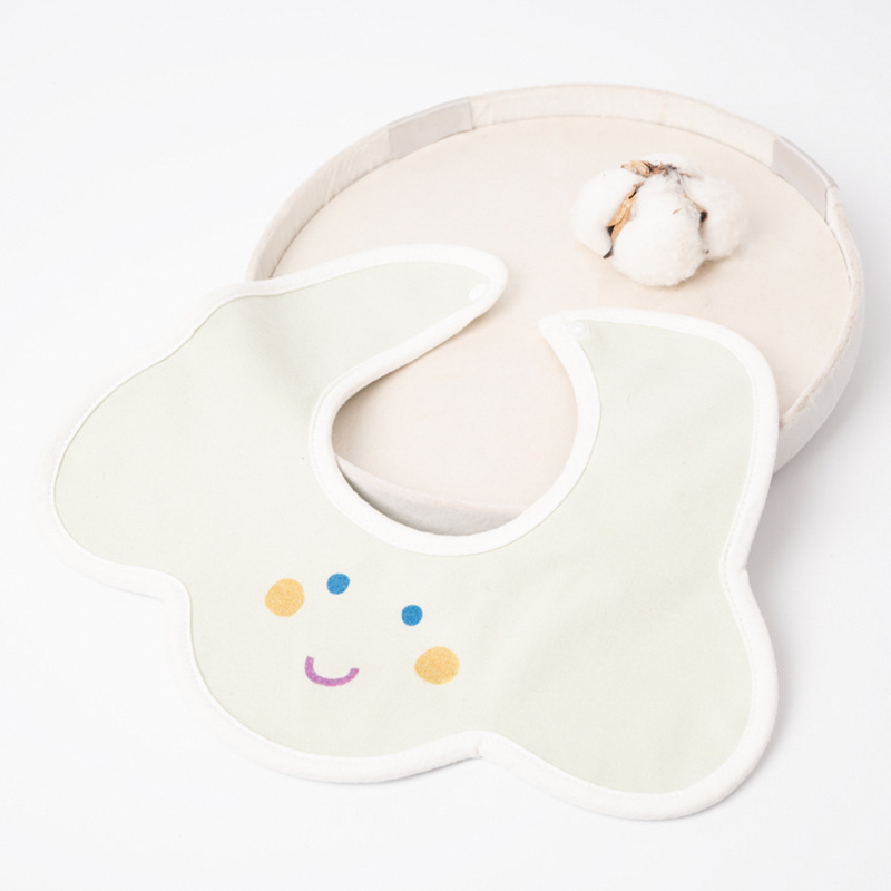 Knitted Smiley Face Bib