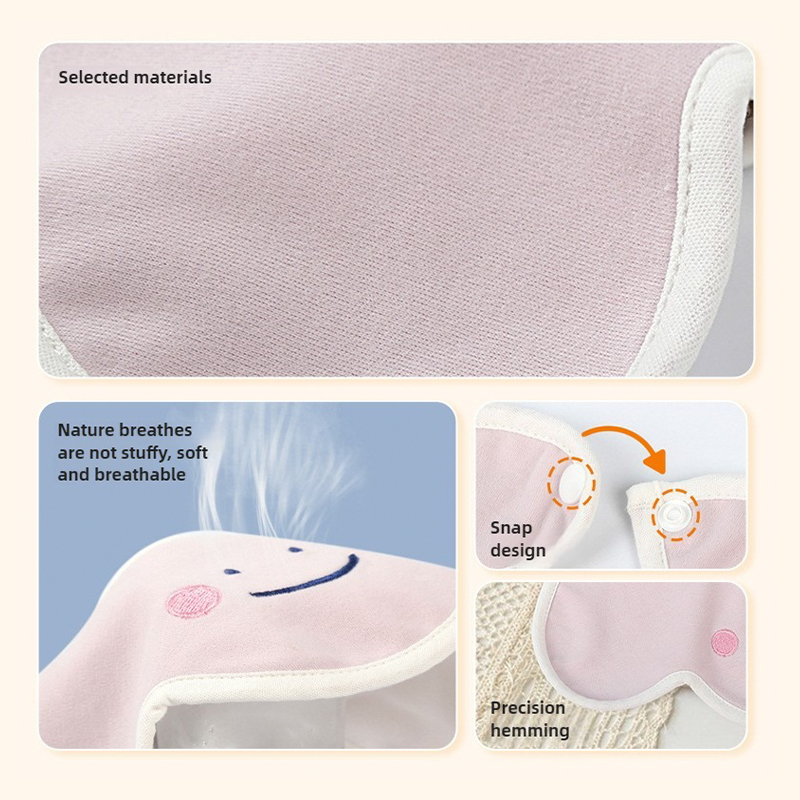 Knitted Smiley Face Bib