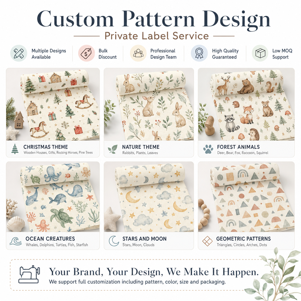 Soft Bamboo Fiber & Cotton Baby Muslin Swaddle Wrap Blanket with digital printing Soft Bamboo Fiber & Cotton Baby Muslin Swaddle Wrap Blanket with digital printing